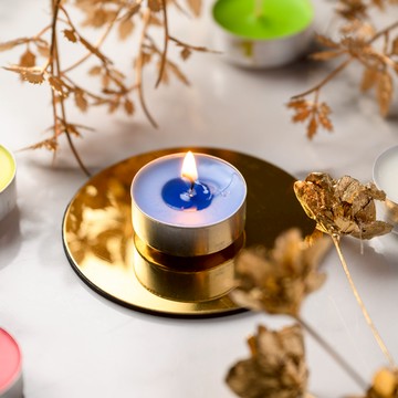 許願蠟燭 ｜ 魔法蠟燭 酥油蠟燭 淨化蠟燭 能量蠟燭 許願蠟燭 招財 水晶消磁 淨化 感情 事業 (藍色蠟燭1入)