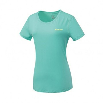 ├登山樂┤台灣 MOUNTNEER 山林 女排汗透氣涼感上衣-粉綠 # 41P66-66