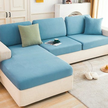 涼感新科技彈力冰絲沙發套(加大L) 寬65-85cm x 長125-165cm x 厚5-20cm  寧靜藍  1件