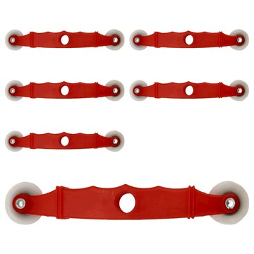 minono 米諾諾 紗窗專用安裝滾輪 6個  20 x 2.5cm  紅白色