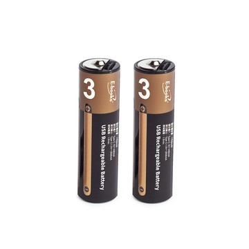 B127 新一代千次循環Type C直充3號AA鋰電池雙入組 贈 一對二充電線