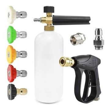 跨境高壓清洗水槍內絲3/8快插1/4活接家用短槍可配多種進水口