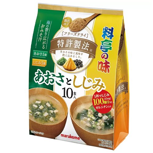 マルコメ お徳用フリーズドライ顆粒 あおさとしじみ １０食入 (65ｇ(しじみ：7ｇ×5食、あおさ：6ｇ×5食))×４８個