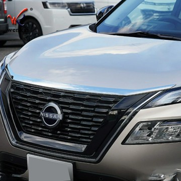 適用于日產22款奇駿T33改裝前機蓋飾條 Rogue引擎蓋防撞保護亮條