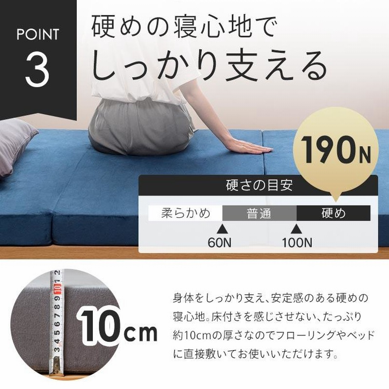 マットレス ダブル 高反発 高反発マットレス 折りたたみ 三