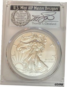 アンティークコイン NGC PCGS Silver Eagle, MS70 Type FDOI Signed by