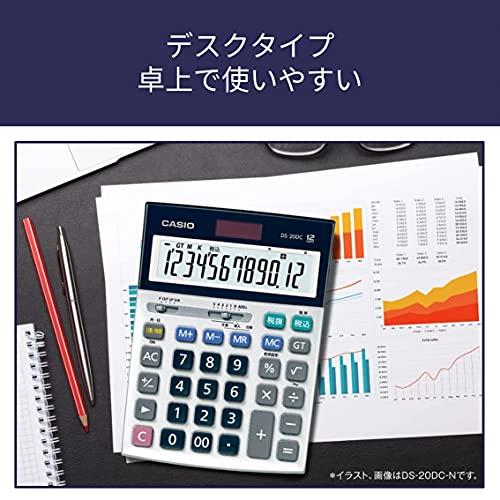 送料無料 カシオ 本格実務電卓 12桁 日数時間計算 グリーン購入法適合 デスクタイプ DS-20DC-N