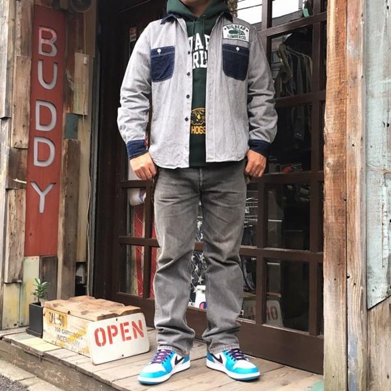 ワークシャツ BUDDY オリジナル SPRINGFORD BIG BEAR 2TONE WORK SHIRT