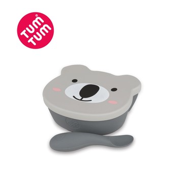 TUM TUM 無尾熊凱文-矽膠餐碗湯匙組