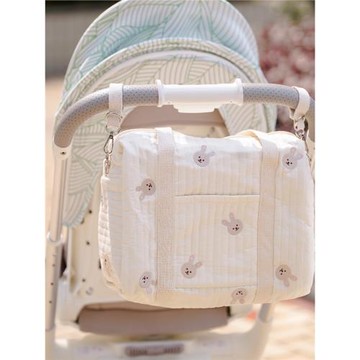 韓國ins風大容量媽咪包 可愛刺繡手提媽咪包 帶娃旅行外出收納包