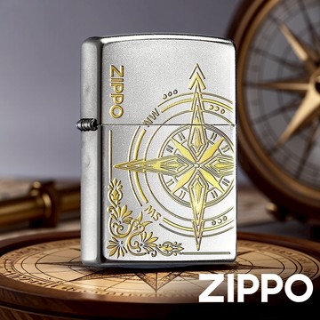 ZIPPO 愛情指南針防風打火機 金色羅盤圖案 愛情 永不迷航  最初的方向是彼此 Z-122 終生保修