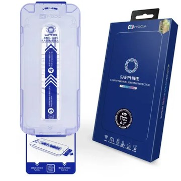 i17 6.3吋和i16 Pro共用 贈保護殼_hoda【藍寶石螢幕保護貼】for iPhone 17 系列 附無塵太空艙貼膜神器