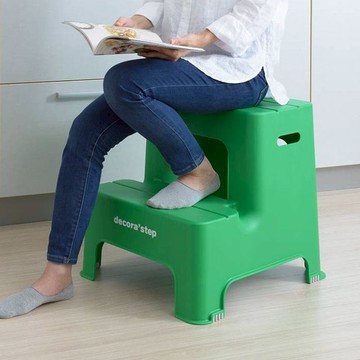 Decora step日製防滑二階登高階梯椅(高45cm)-多色可選 橘