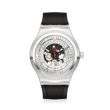【swatch】金屬Sistem51機械錶 SISTEM THROUGH AGAIN (42mm)(YIS431)