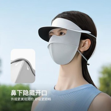 防曬口罩女防紫外線全臉冰絲透氣夏季薄款臉基尼遮陽面罩護頸