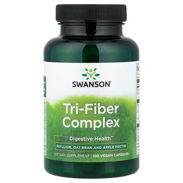 Swanson Vitamins, 三重纖維複合物，100 粒素食膠囊