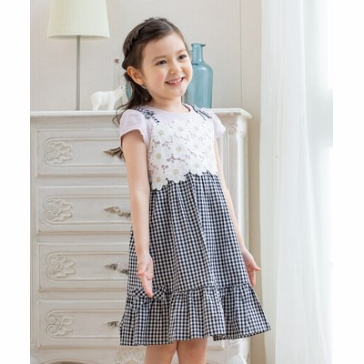 オンワード Any Fam Kids ワンピース フラワーレースドッキングワンピ ネイビー 110 キッズ 送料無料 通販 Lineポイント最大get Lineショッピング