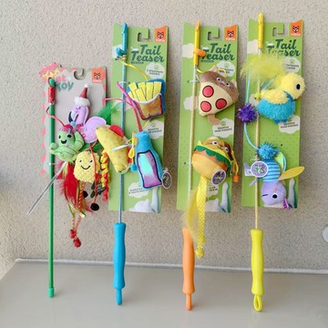 兩隻狐狸FOFOS貓咪逗貓棒 貓咪玩具耐咬自嗨互動逗貓桿貓咪用品