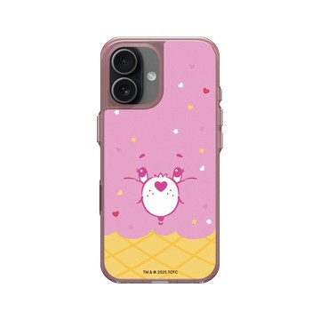 iPhone 17 Clear (相機按鈕) 晶醺玫 - Care Bears - 冰淇淋 - Cheer Bear