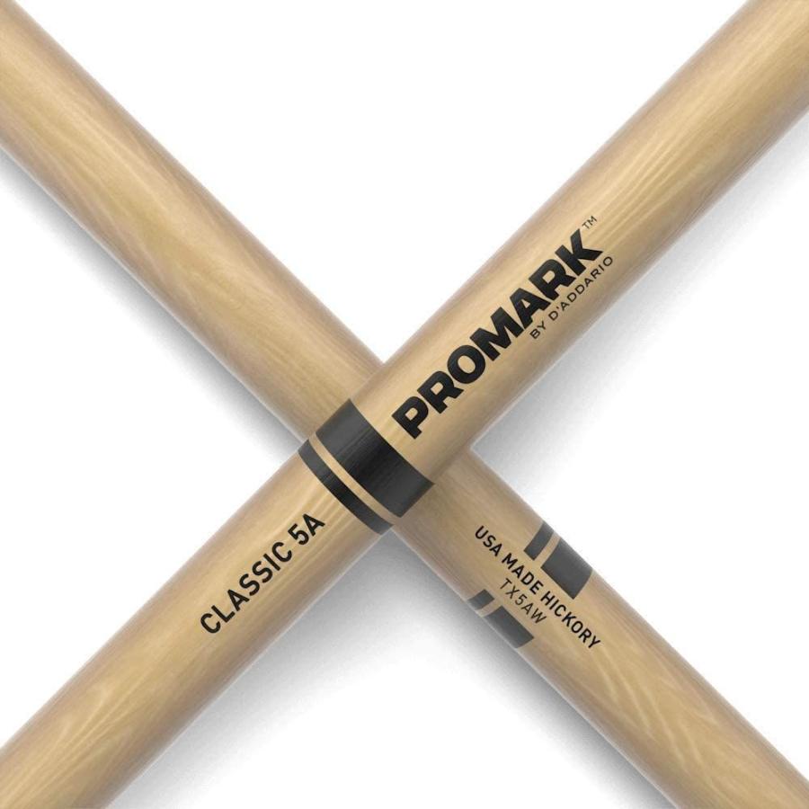 PROMARK プロマーク ドラムスティック ヒッコリー WoodTip 5A TX5AW (406 x 14mm) 国内正規品