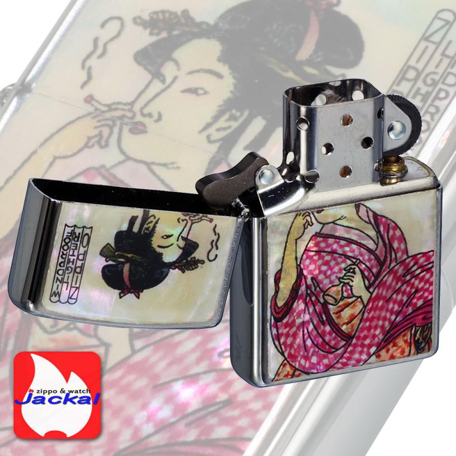 ZIPPO 貝貼りエポ 煙を吹く女