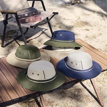 【巴黎精品】現貨+預購 防曬帽漁夫帽戶外機能釣魚帽登山透氣速乾-撞色遮陽帽男女帽子5色a1je3