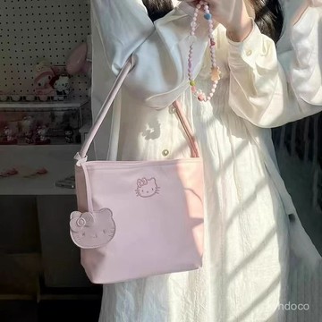 👜 卿選好物 👜【2702人收藏】kitty刺繡2024新款百搭簡約腋下單肩女包手提包inshellokitty包