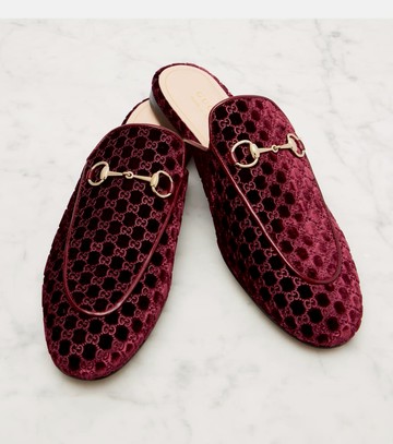 Gucci Princetown Horsebit velvet mules