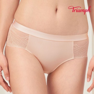 黛安芬-澎澎氣墊系列 中腰平口內褲 M-EL 粉膚｜87-2458 CS