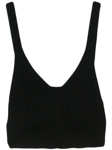 AERON - Joan cropped knitted bralette - women - FSC Viscose/Polyester - XS - Black
