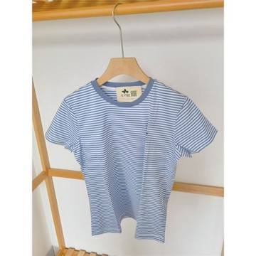 女士春夏季T恤 小云同小吉R經典小馬文藝柔軟親膚針織短袖套頭衫