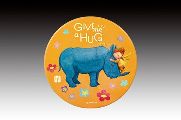 幾米 擁抱 日日吸水杯墊 犀牛(月黃釉)