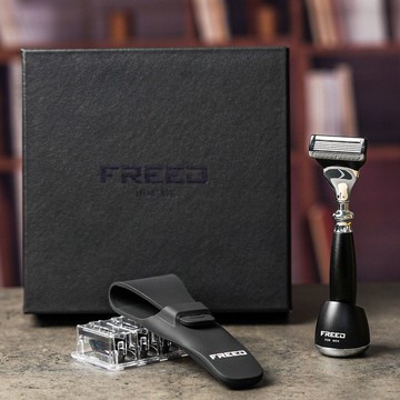 【FREED】五刀刮鬍刀尊爵禮盒 極致黑 客製刻字 聖誕禮物  送禮