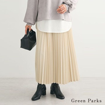 【Green Parks】閃亮金屬絲百褶裙