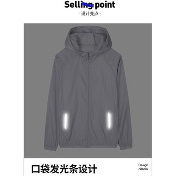 WASSUP防曬衣男UPF50+防紫外線透氣冰絲男薄款防曬衫夏外套皮膚衣