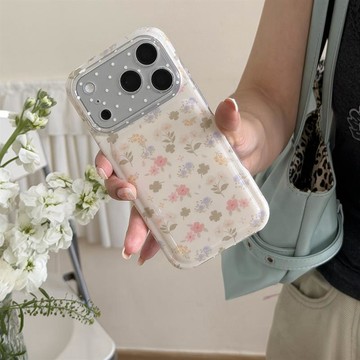 夏日清新彩色花朵波點適用iPhone17蘋果16ProMax/15Pro手機殼少女