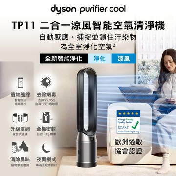 【戴森 Dyson】🎁生日禮物👩‍❤️‍👨TP11 二合一涼風智能空氣清淨機(黑色)