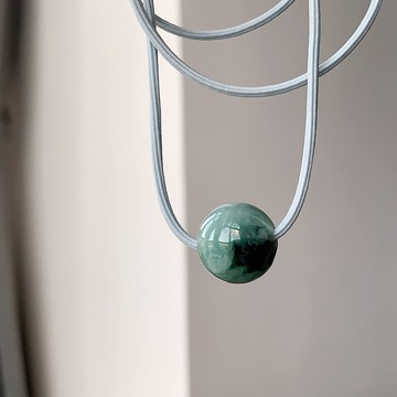 緣翠－彈力繩 | 花青翡翠 髮圈