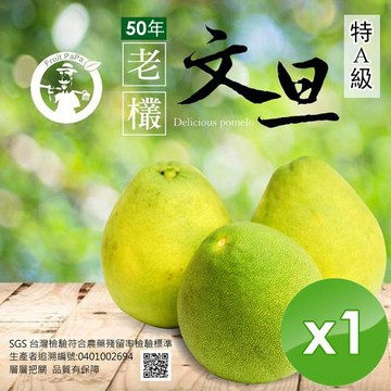 水果爸爸 有機轉型期50年老欉特A級柚子文旦禮盒(10台斤/盒)x1盒
