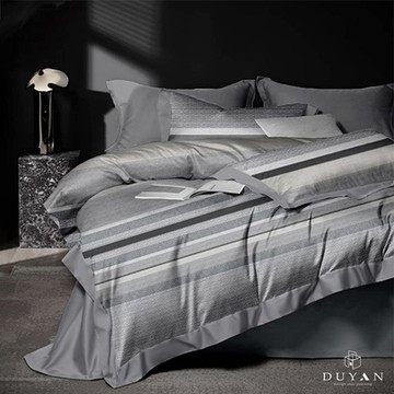 【DUYAN 竹漾】奧地利天絲雙人加大四件式鋪棉兩用被床包組 / 平步川原 台灣製