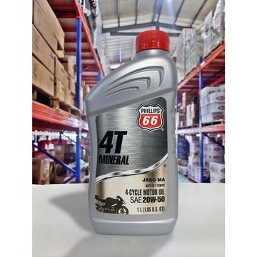 『油工廠』PHILLIPS 66 MINERAL 4T 20W50 機車 機油 MA  1L 礦物油 高里程 適用