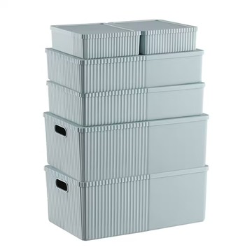 FAmILyLIFE 生活 日式可疊加衣物雜物收納箱6件組 YG-151-6  4.5L單格款 21.5 x 26 x 9.3cm  +  4.5L10格款 21.5 x 26 x 9.3cm  +  14L單格款 28.5 x 47 x 12.2cm  +  26L單格款 30