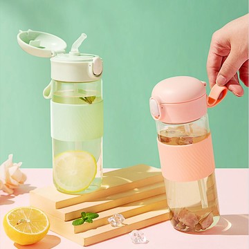 ins玻璃杯簡約少女帶吸管水杯學生男情侶辦公室網紅大容量泡茶杯