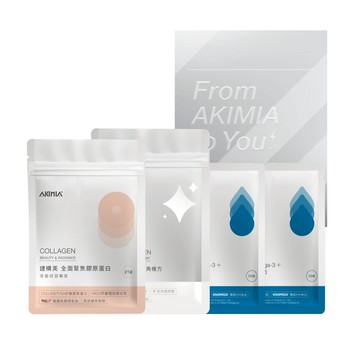 【送禮推薦】膠原水光美妍進化禮盒｜建構美膠原蛋白60粒 + 水光美山竹菱角複方20粒 + 送靈動美魚油複方20粒｜禮盒包裝