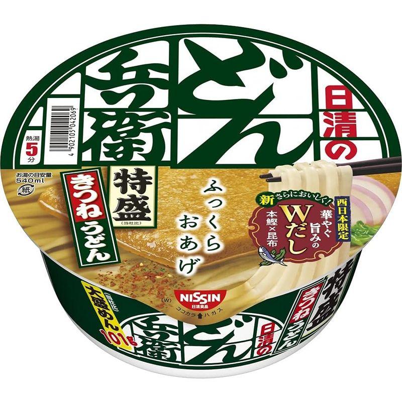 即席麺 日清食品 どん兵衛 特盛きつねうどん 西 130g×12個