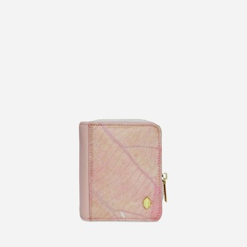 Compact Zip Wallet 簡約風純素短夾 - 櫻花粉