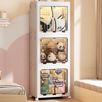 AOTTO 65面寬三層附輪大容量收納櫃(收納櫃 置物櫃)