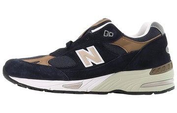 991 MADE IN ENGLAND NAVY BROWN