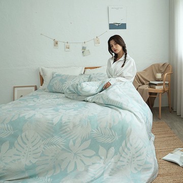 柔絲萊賽爾纖維 床包組 薄被套 鋪棉兩用被/台灣製床單/HT054