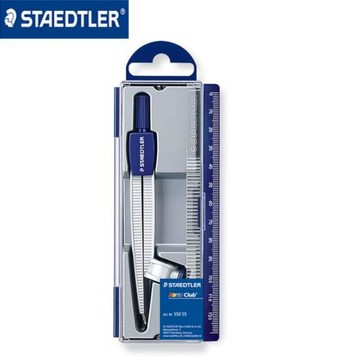 STAEDTLER施德樓 550 55 學生用繪圖圓規 附刻度直尺